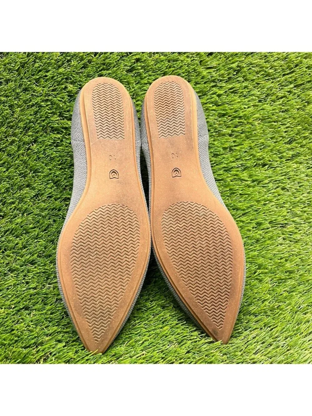 Rothy's The Point Womens Size 10 Gray Casual Classic Slip On Ballet Flats Shoes